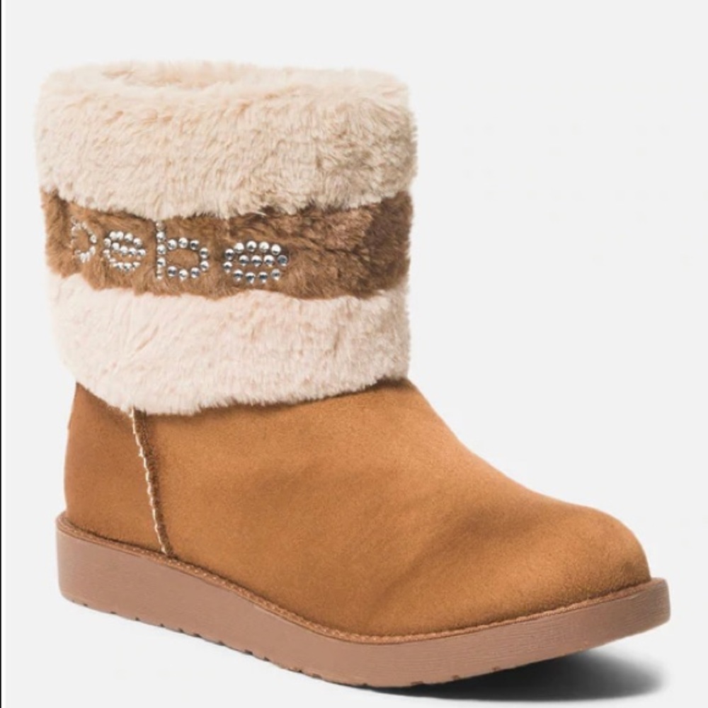 BEBE LAVERNE FAUX FUR BOOTIES SIZE 7